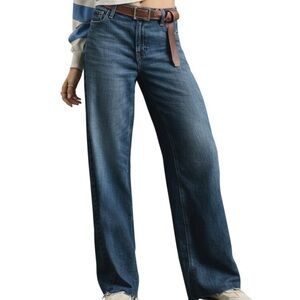 AEO American Eagle High Rise Wide Leg Baggy Jeans